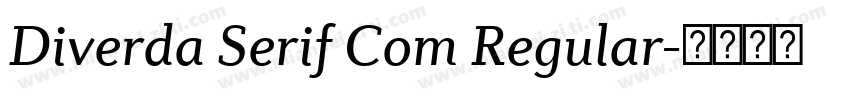 Diverda Serif Com Regular字体转换